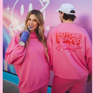 Poppi Women's Pink Crew Neck Sweater